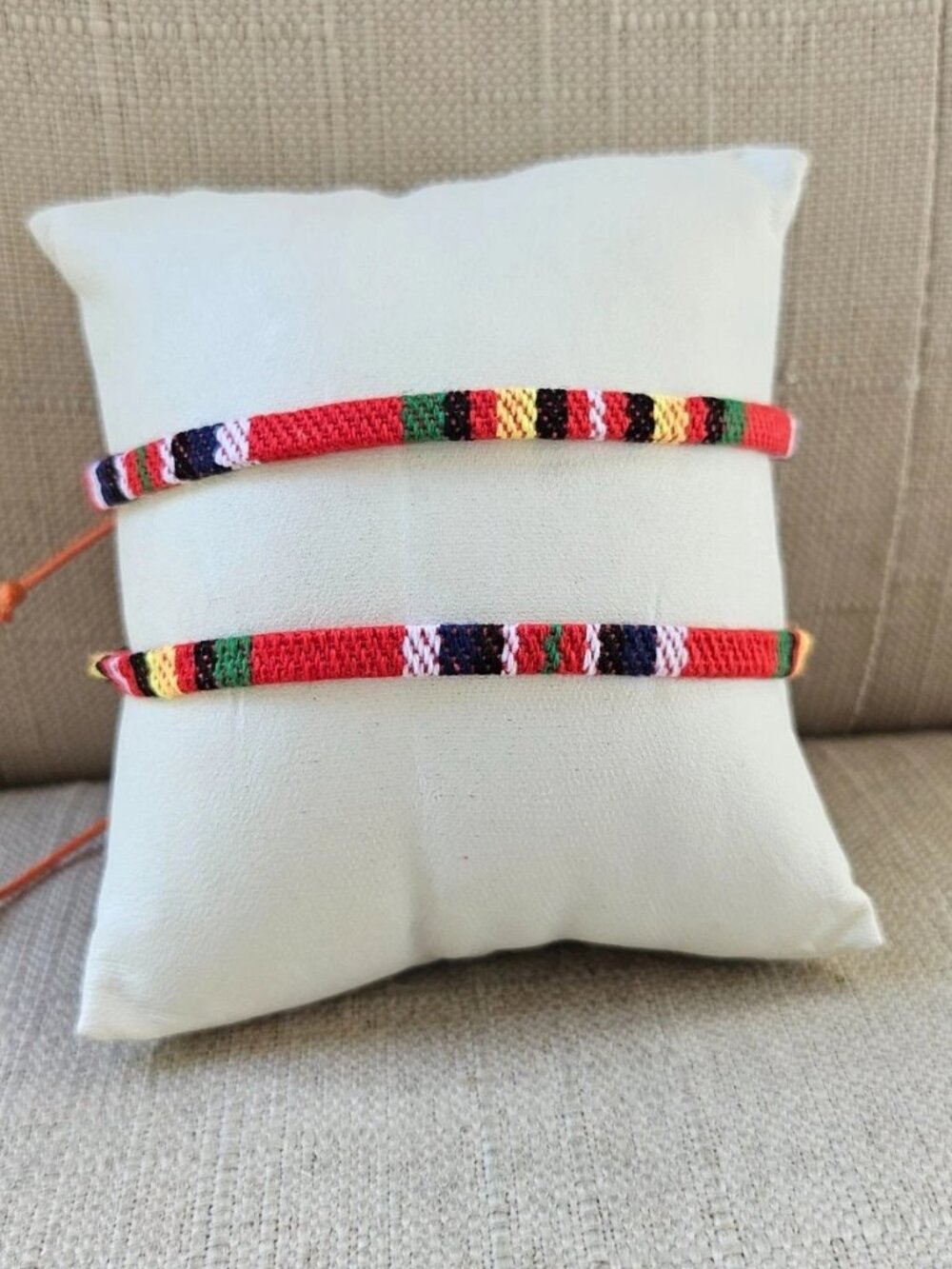 Bracelet Lot of 2 WristbandMulti Color Canvas Fashion Jewelry Wrist Band